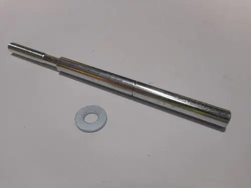 Befestigungselement bestehend aus einer metallischen Stange mit Außengewinde und einem flachen, runden Unterlegscheibe. Das Produkt wird von Remeha angeboten.